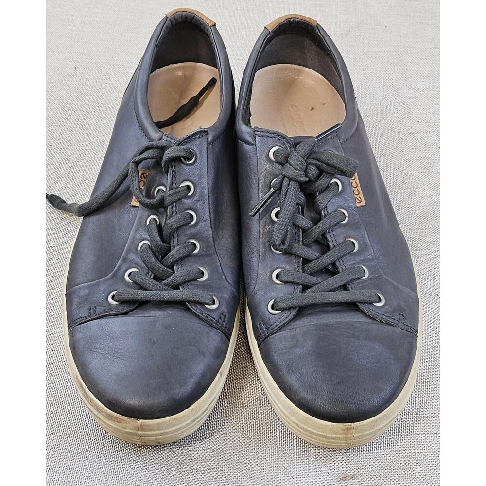 Ecco Mens/Womens Black Leather‎ Golf Shoes Sneakers Spikeless Unisex Size 42